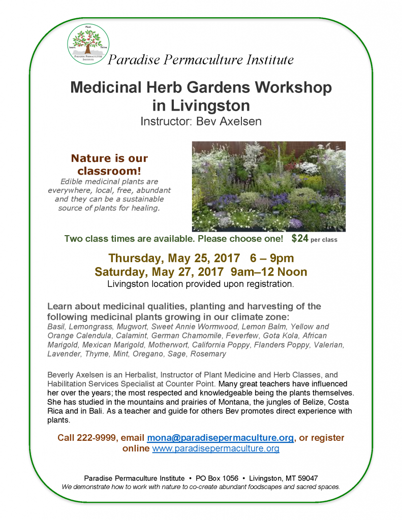 Past Event - Medicinal Herb Gardens Workshop - Paradise Permaculture ...